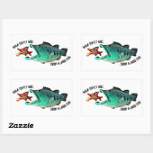 Sticker Rectangulaire Poisson avec attitude par l'artiste Mike Quinn (Feuille)