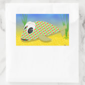 Sticker Rectangulaire Poisson Carton mignon (Sac)
