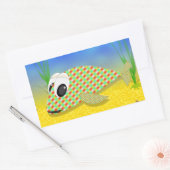 Sticker Rectangulaire Poisson Carton mignon (Enveloppe)
