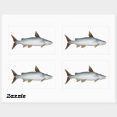 Sticker Rectangulaire Poisson-chat soldat (Feuille)