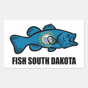 Sticker Rectangulaire Poisson Dakota du Sud