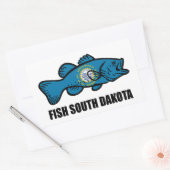 Sticker Rectangulaire Poisson Dakota du Sud (Enveloppe)