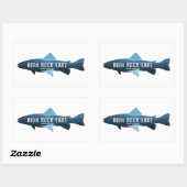 Sticker Rectangulaire Poisson de High Rock Lake North Carolina (Feuille)