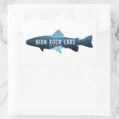 Sticker Rectangulaire Poisson de High Rock Lake North Carolina (Sac)