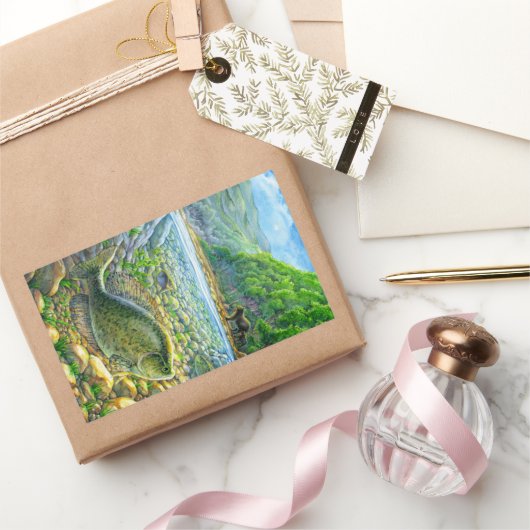 Sticker Rectangulaire Poisson de montagne (Cadeaux)
