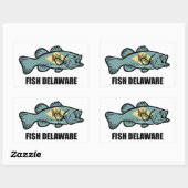 Sticker Rectangulaire Poisson Delaware (Feuille)