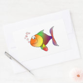 Sticker Rectangulaire Poisson d'or caricature (Enveloppe)
