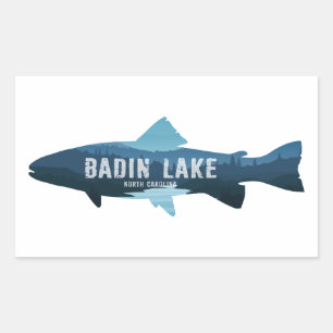 Sticker Rectangulaire Poisson du lac Badin en Caroline du Nord