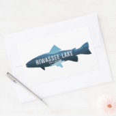 Sticker Rectangulaire Poisson du lac Hiwassee Caroline du Nord (Enveloppe)