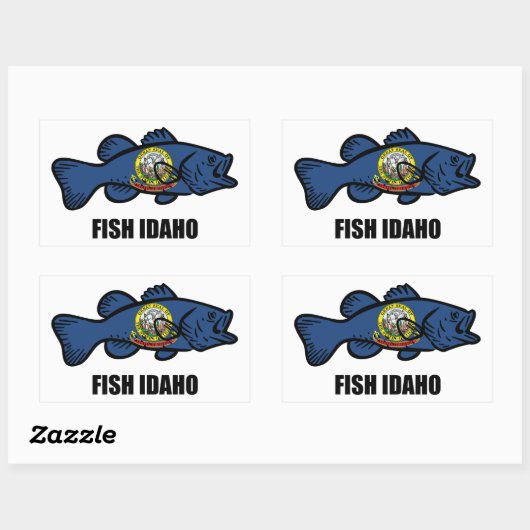 Sticker Rectangulaire Poisson Idaho (Feuille)