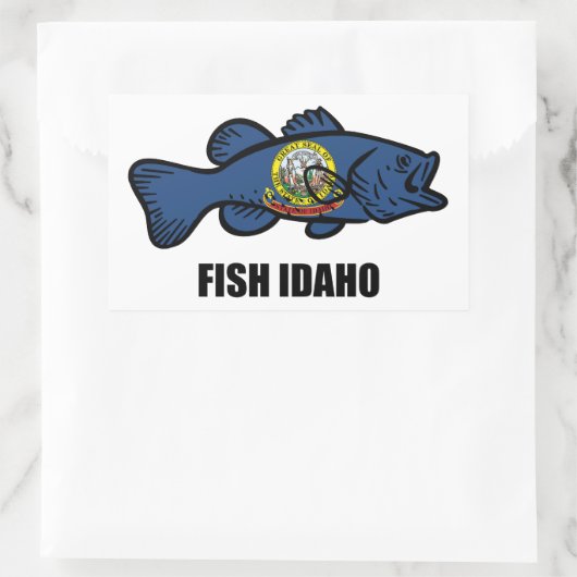 Sticker Rectangulaire Poisson Idaho (Sac)