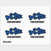 Sticker Rectangulaire Poisson Kentucky (Feuille)