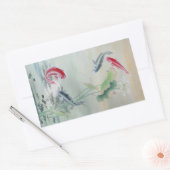 Sticker Rectangulaire Poisson Koi avec Lotus (Enveloppe)