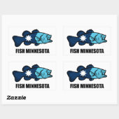 Sticker Rectangulaire Poisson Minnesota (Feuille)