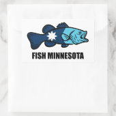 Sticker Rectangulaire Poisson Minnesota (Sac)