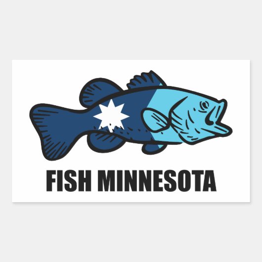 Sticker Rectangulaire Poisson Minnesota (Devant)