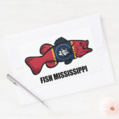Sticker Rectangulaire Poisson Mississippi (Enveloppe)
