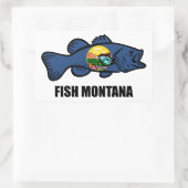Sticker Rectangulaire Poisson Montana Bass (Sac)