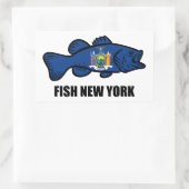 Sticker Rectangulaire Poisson New York Bass (Sac)