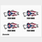 Sticker Rectangulaire Poisson Ohio (Feuille)