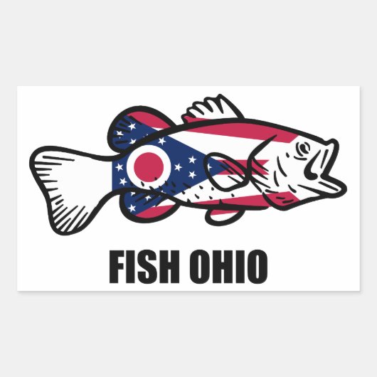 Sticker Rectangulaire Poisson Ohio (Devant)