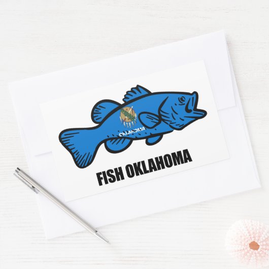 Sticker Rectangulaire Poisson Oklahoma (Enveloppe)