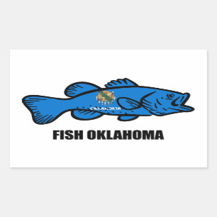 Sticker Rectangulaire Poisson Oklahoma