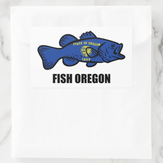 Sticker Rectangulaire Poisson Oregon (Sac)