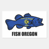 Sticker Rectangulaire Poisson Oregon (Devant)