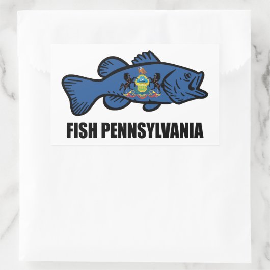 Sticker Rectangulaire Poisson Pennsylvanie (Sac)