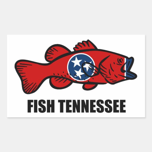 Sticker Rectangulaire Poisson Tennessee (Devant)