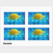 Sticker Rectangulaire Poisson Tropical Jaune (Feuille)