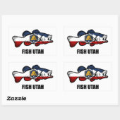 Sticker Rectangulaire Poisson Utah (Feuille)