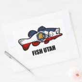 Sticker Rectangulaire Poisson Utah (Enveloppe)