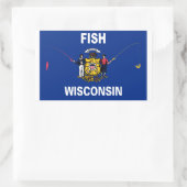 Sticker Rectangulaire Poisson Wisconsin (Sac)