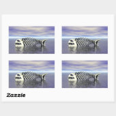Sticker Rectangulaire Poissons (Feuille)
