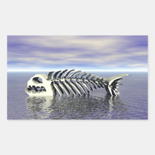 Sticker Rectangulaire Poissons (Devant)