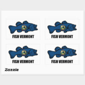 Sticker Rectangulaire Poissons du Vermont (Feuille)