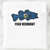 Sticker Rectangulaire Poissons du Vermont (Sac)