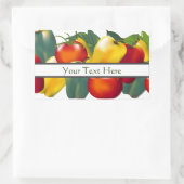 Sticker Rectangulaire Poivrons Bell et tomates (Sac)