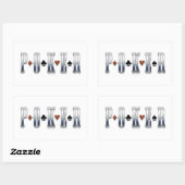 Sticker Rectangulaire Poker (Feuille)