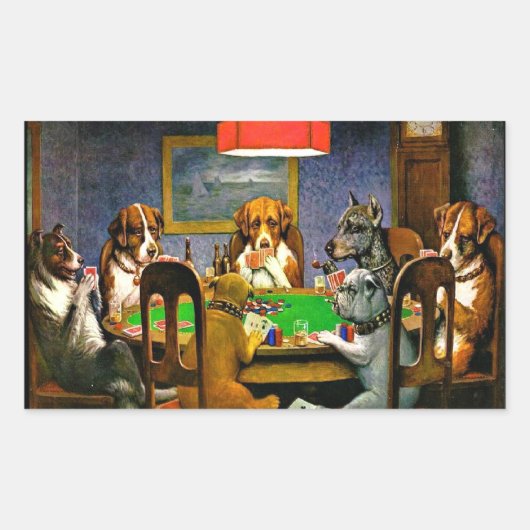 Sticker Rectangulaire Poker (Devant)