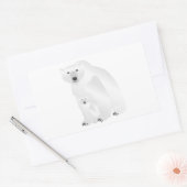 Sticker Rectangulaire Polar Bear Maman et Cub (Enveloppe)