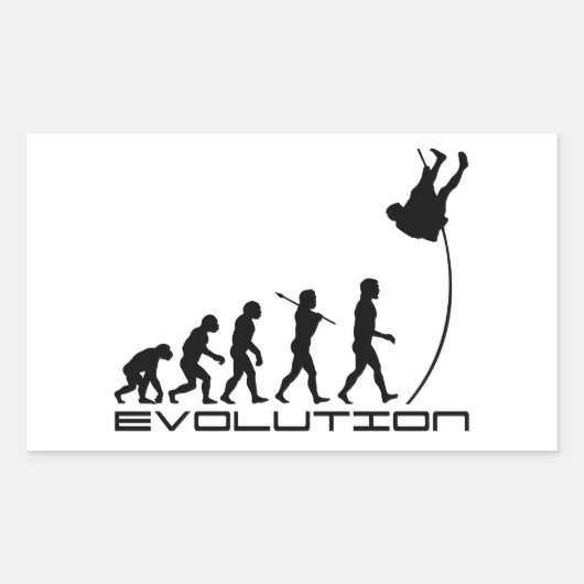 Sticker Rectangulaire Pole vault Sport Evolution (Devant)