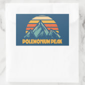 Sticker Rectangulaire Polemonium Peak California Retro Turquoise (Sac)