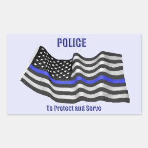 Sticker Rectangulaire Police
