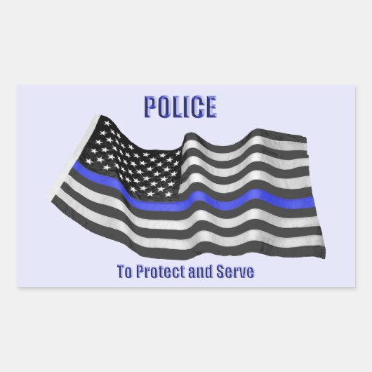 Sticker Rectangulaire Police (Devant)