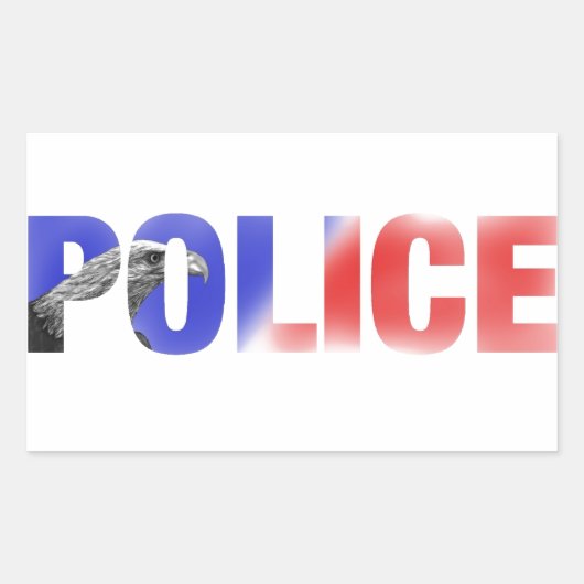 Sticker Rectangulaire Police 2 (Devant)