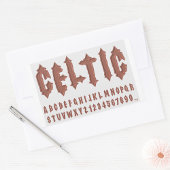 Sticker Rectangulaire Police alphabétique celtique