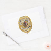 Sticker Rectangulaire Police_Badge_Retraité (Enveloppe)